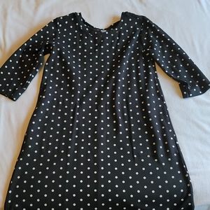 Black and White polka dot dress with pockets